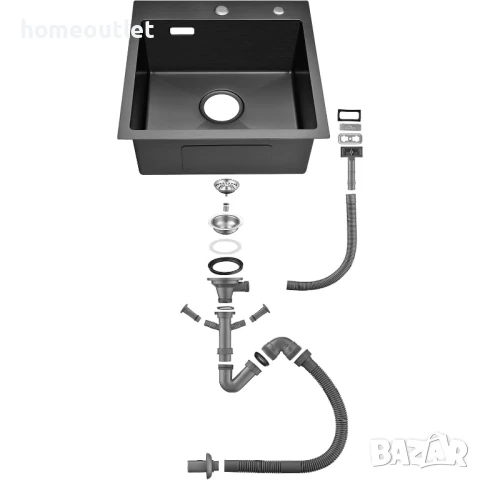 ПРОМОЦИЯ Кухненска мивка от неръждаема стомана с нано покритие 913258-06-JHG0604, снимка 8 - Мивки - 51127730