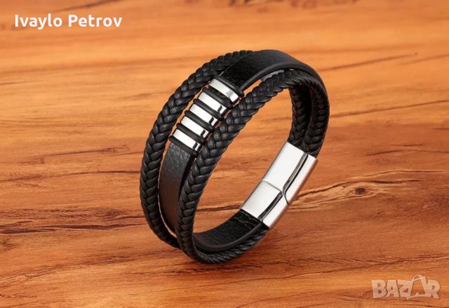 Луксозни мъжки гривни естествена кожа - различни модели , снимка 2 - Гривни - 35428501