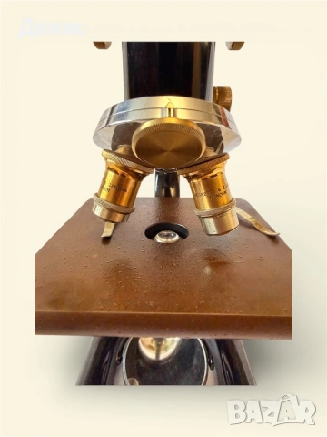 Античен микроскоп Negretti & Zambra RIGIOR III – London | около 1910 г., снимка 3 - Антикварни и старинни предмети - 53062341