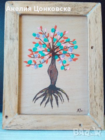 "Дървото на живота",акрил върху дърво, снимка 3 - Картини - 37167325
