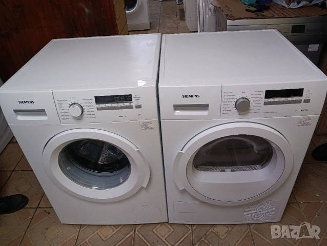 Комплект пералня и сушилня с термопомпа Сименс Siemens IQ 700 A+++ 8кг 2 години гаранция!, снимка 6 - Перални - 52707649