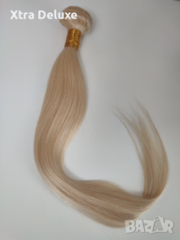 Екстеншън, 100% естествена коса за удължаване - слънчево русо - различни дължини, снимка 2 - Аксесоари за коса - 39103611