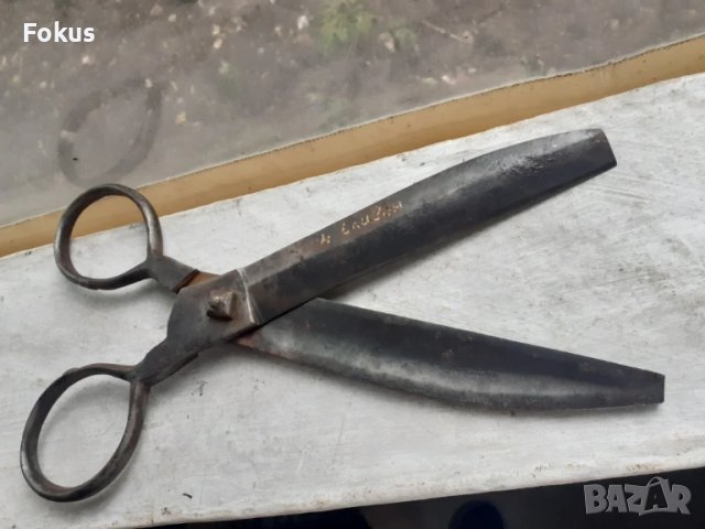 Стара кована възрожденска ножица със златни набивки, снимка 6 - Антикварни и старинни предмети - 51055614