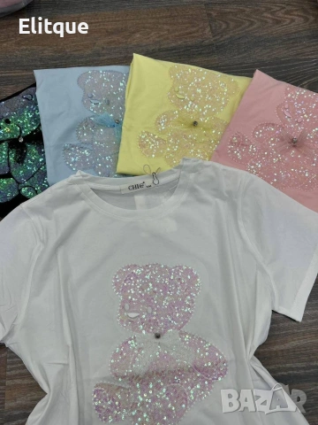 тениски с мече и камъни , снимка 2 - Тениски - 53306947