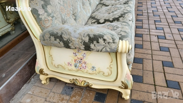 Италианска барокова холна гарнитура 031, снимка 8 - Дивани и мека мебел - 52368365