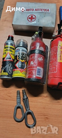 аптечка пожарогасител триъгълник кука резервна гума, снимка 4 - Части - 53157797