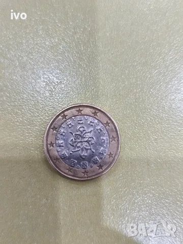 Португалска монета 1€, снимка 2 - Нумизматика и бонистика - 56408403