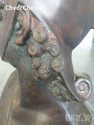 Canova Paris 70см-15кг/голяма бронзова фигура-бюст на Парис/модел Антонио Канова, снимка 12 - Статуетки - 55780335