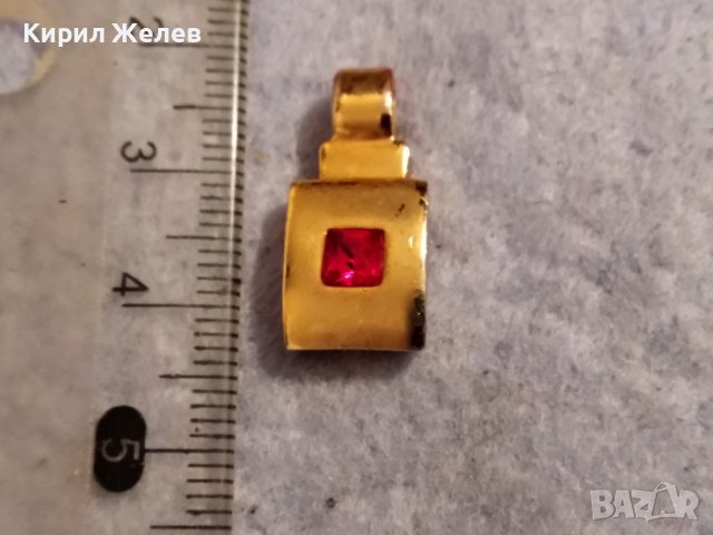 ФИН ВИНТИДЖ АРТ МЕДЕН СКЪПОЦЕНЕН МЕДАЛЬОН с ДЕБЕЛА ПОЗЛАТА и ПРЕКРАСЕН ФАСЕТИРАН ГРАНАТ 37027, снимка 2 - Антикварни и старинни предмети - 39944947