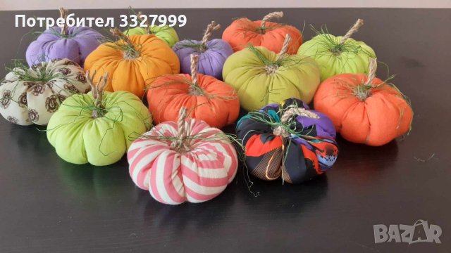 Тиква от плат за Хелоуин, снимка 4 - Декорация за дома - 42325485