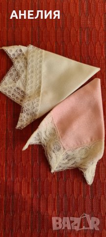 Кърпички ретро коприна и дантела