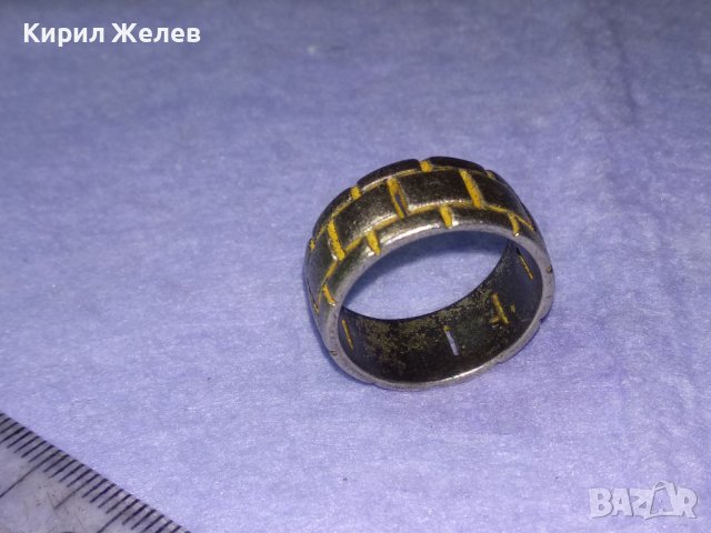 Стар ВИНТИДЖ АРТ МОДЕЛ СРЕБЪРЕН ПРЪСТЕН ПАТИНИРАНО СРЕБРО 925 Тип ХАЛКА РЪЧНА РЯДКА ИЗРАБОТКА 39988, снимка 15 - Пръстени - 42657068