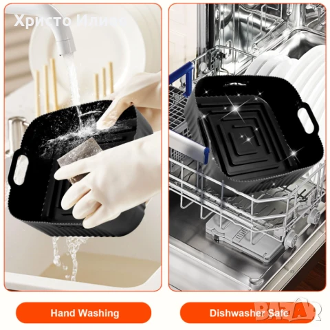 Комплект аксесоари за еър фрайър Airfryer силиконова тава мъфини скара шишчета, снимка 2 - Фритюрници - 50927598