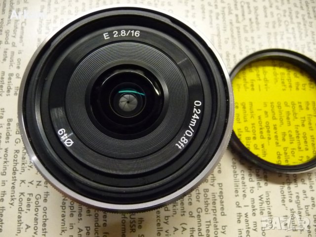 Обектив Sony SEL 16mm F/2.8 OSS Е mount, снимка 1 - Обективи и филтри - 40026807