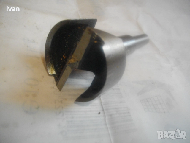 Нов Западна Германия старо качество голям фрезер ф40мм за отвори в дърво захват опашка ф 8мм KBW , снимка 4 - Други инструменти - 51554859