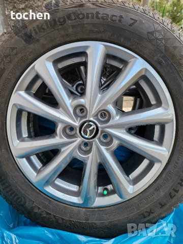 Гуми Continental Viking Contact 7 и джанти 17 5х114.3 Mazda, снимка 3 - Гуми и джанти - 52393286