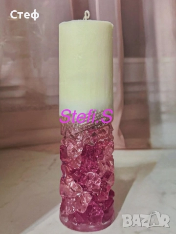 ✨ Уникални свещи с кристали – магия, създадена специално за теб! ✨, снимка 5 - Декорация за дома - 52323922