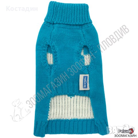 Пуловер за Куче - XS, S, M - Светлосин/Бял цвят - Nobleza, снимка 2 - За кучета - 38867828