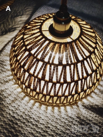 Лампа тип пендел/ лампион с дълъг кабел тип въже