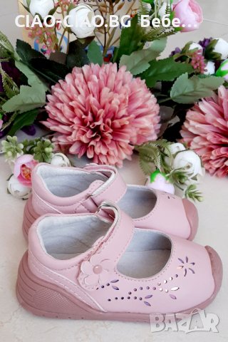 №20,21, Бебешки летни обувки за момиче от Естествена кожа с цветчета, снимка 4 - Детски обувки - 36856449