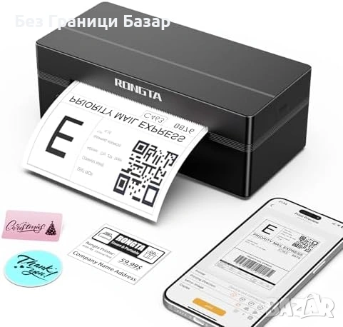 Нов Bluetooth термален принтер 4x6 за етикети Amazon eBay Etsy опаковане