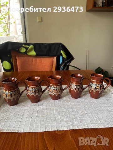 5 канички керамика Троян 1974 г., снимка 1 - Сервизи - 40788313