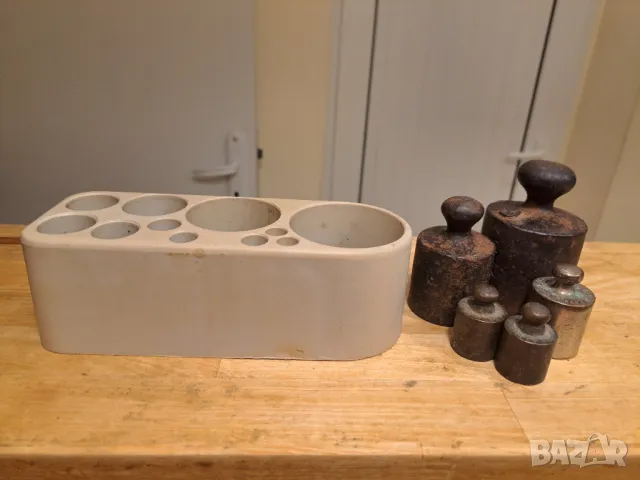 Ретро кантар с ретро тежести, снимка 4 - Антикварни и старинни предмети - 48134487