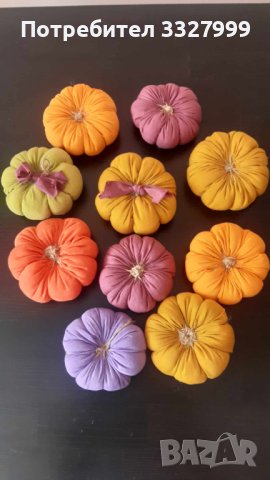 Тиква от плат за Хелоуин, снимка 10 - Декорация за дома - 42325485