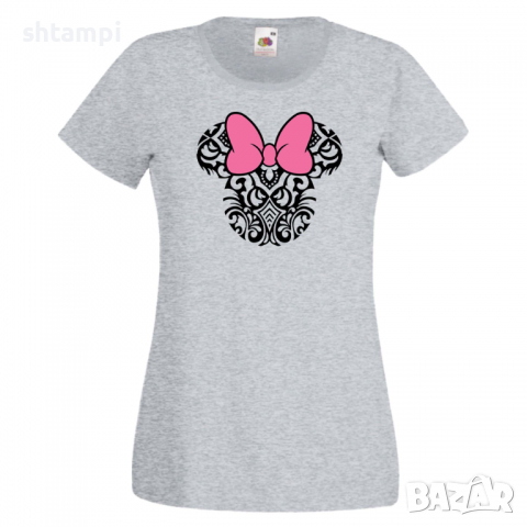 Дамска тениска Minnie Head 4 Подарък,Изненада,Рожден ден,, снимка 4 - Тениски - 36530131