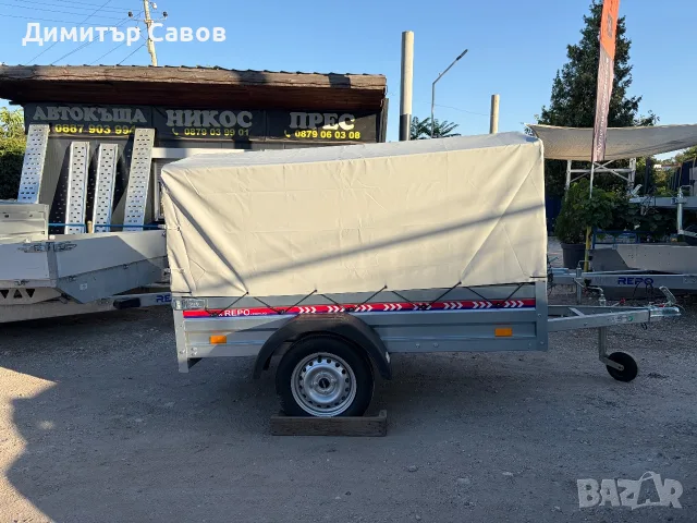 Туристическо ремарке REPO RPP с брезент и шпригли до 750кg.