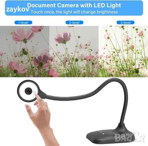 Документна камера за учители, уеб камера и въздушна камера за класната стая с микрофон, снимка 2 - Камери - 52335585