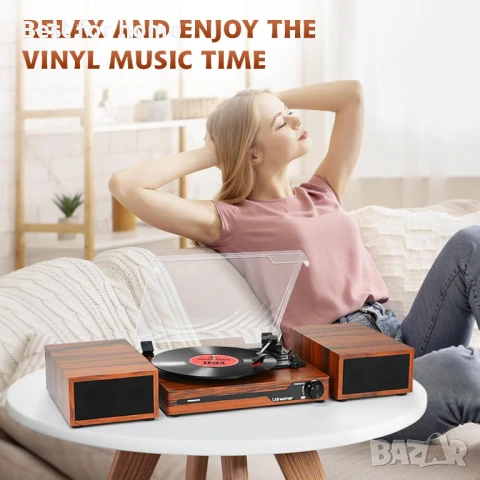 Преносим грамофон с външни високоговорители, снимка 7 - Грамофони - 51032499