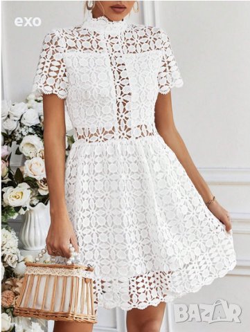 Бяла рокля дантела, Ефектна бяла рокля, Бяла рокля