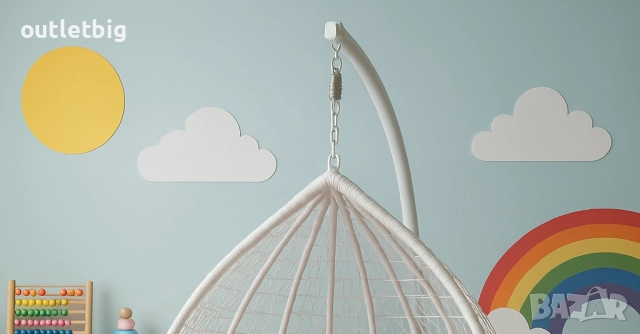 Люлка градинска висяща люлка тип гнездо,яйце–Промоция, снимка 2 - Градински мебели, декорация  - 52235018