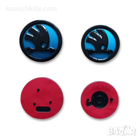 Емблема за Шкода предна 89мм и задна 79мм - Черна, Хромирана, Зелена, снимка 7 - Аксесоари и консумативи - 52656568