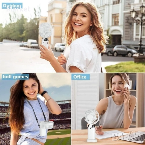 Преносим вентилатор 3 в 1, с 5 скорости и цифров дисплей, снимка 9 - Вентилатори - 51816078