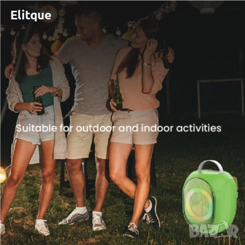 Преносима Bluetooth безжична тонколона JQS 403 с два микрофона, снимка 4 - Тонколони - 52896791