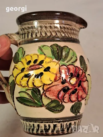 цветна немска керамична кана 19/4, снимка 3 - Декорация за дома - 49167860