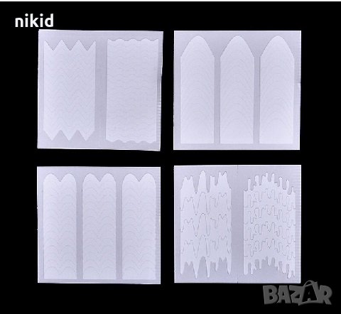 сет 24 вида ФРЕНСКИ МАНИКЮР лепенки за нокти маникюр, снимка 7 - Продукти за маникюр - 32031520