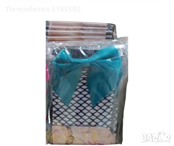 Къси чорапи от черна мрежа, с панделка, снимка 3 - Дамски чорапи - 51221035