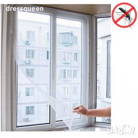 1730 Мрежа за прозорци против насекоми с лента, снимка 3 - Други - 37264818