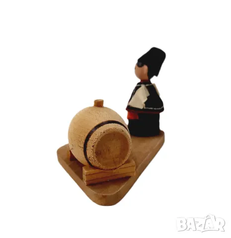 Стара дървена, етно, битова кукла, декорация, буре(11.2), снимка 4 - Колекции - 47613437