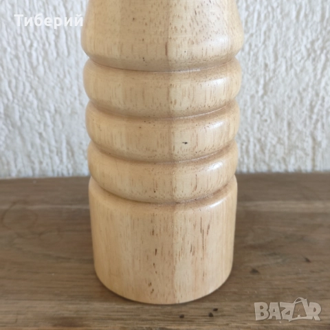 Дървена мелничка за пипер, сол, подправки., снимка 6 - Декорация за дома - 52421980