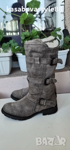 Ботуши Coriz-Естествен велур 37.5н., снимка 13 - Дамски ботуши - 52746251