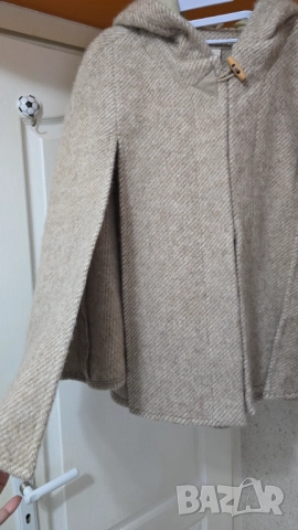 Дамско палто пелерина - 100% вълна - НОВО, снимка 5 - Палта, манта - 52878347