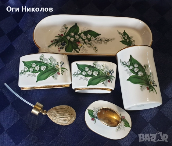 Порцеланов козметичен комплект Бавария с момини сълзи, снимка 5 - Антикварни и старинни предмети - 52222446