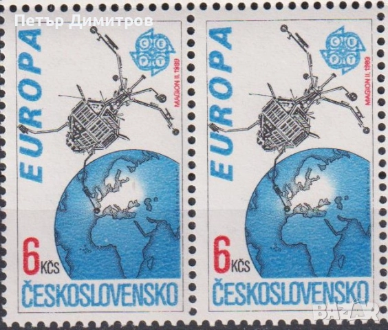 Чиста марка Европа СЕПТ 1989 от Чехословакия 1991, снимка 2 - Филателия - 51866523