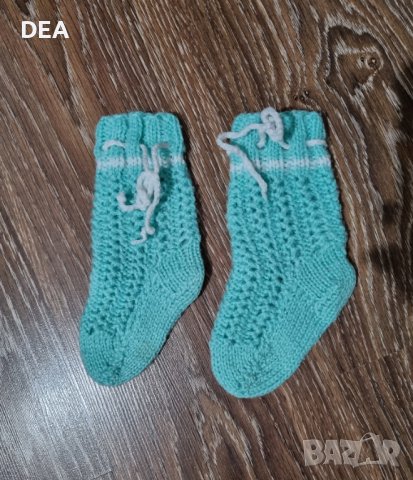 Зелени плетени чорапи-3лв.НОВИ