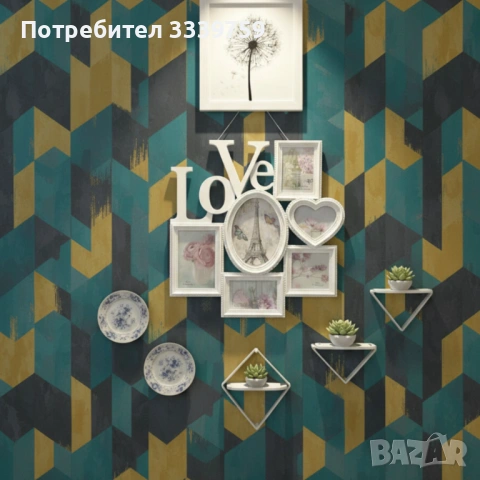 Декоративна рамка Love + подарък плюшено зайче, снимка 2 - Декорация за дома - 53339538