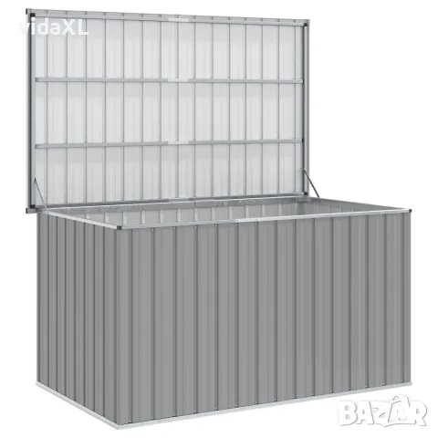 vidaXL Градински сандък за съхранение, сив, 171x99x93 см, снимка 3 - Ракли - 56147651
